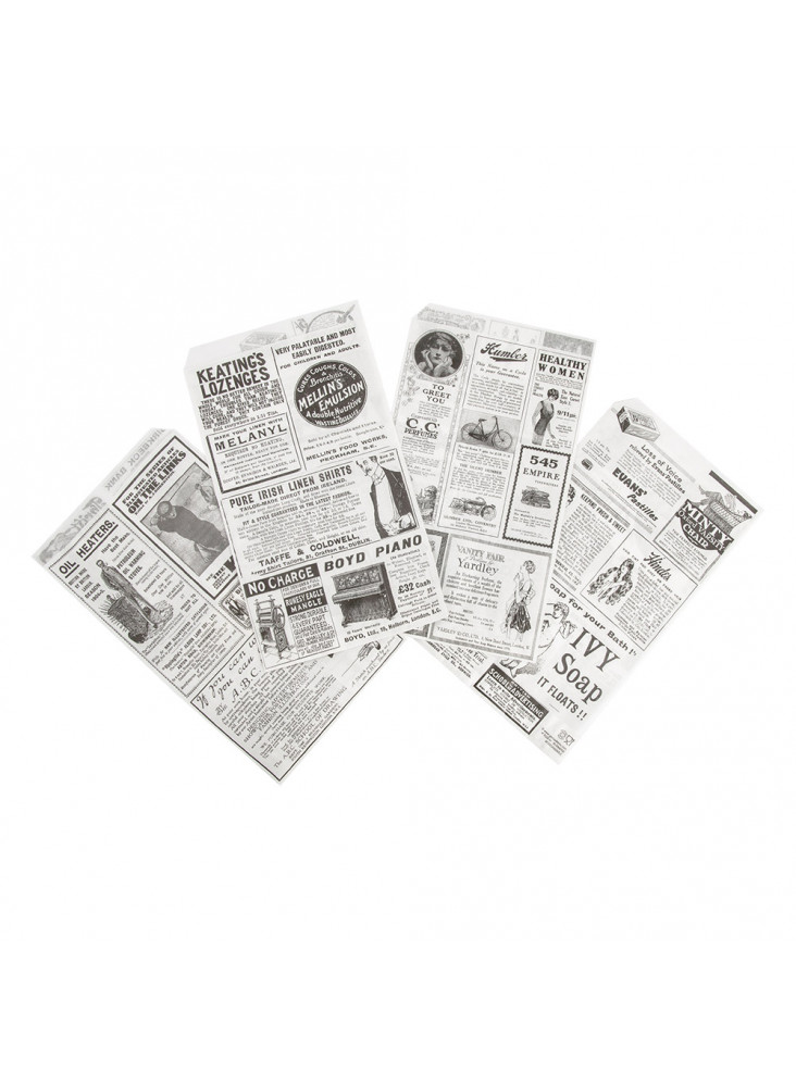 1000 Papier Ingrasable Ouvert 2 Côtés Fast Food 'Times' 34g/m² 13x14cm Naturel - Emballage Kebab Hamburger