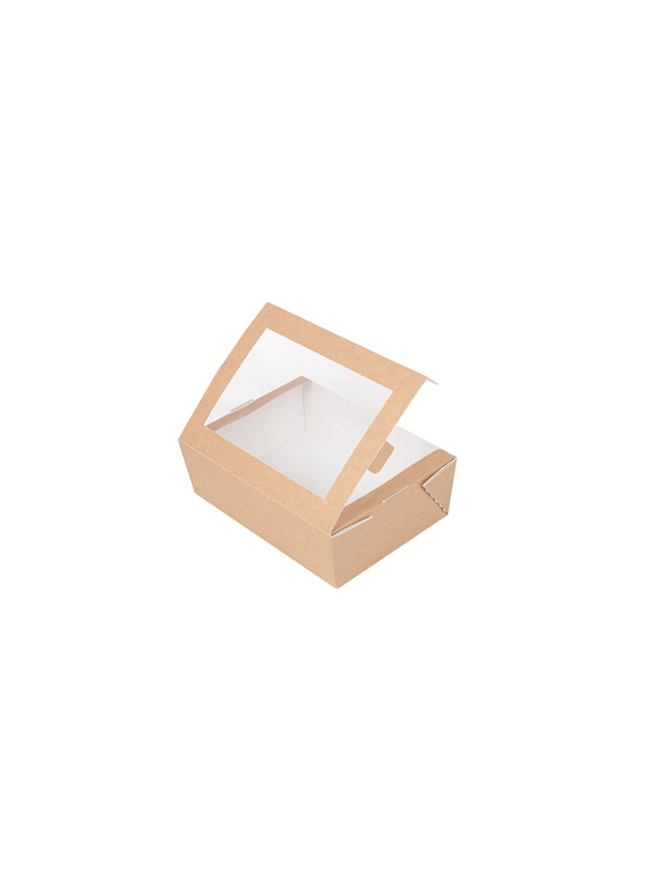 THEPACK Confezione Da 50 Scatole Per Hamburger In Cartone Nano-Micro - 17,6x16,8x7,8 Cm, Resistenti, Anti-Grasso, Biodegradabili, Per Take Away E Fast Food