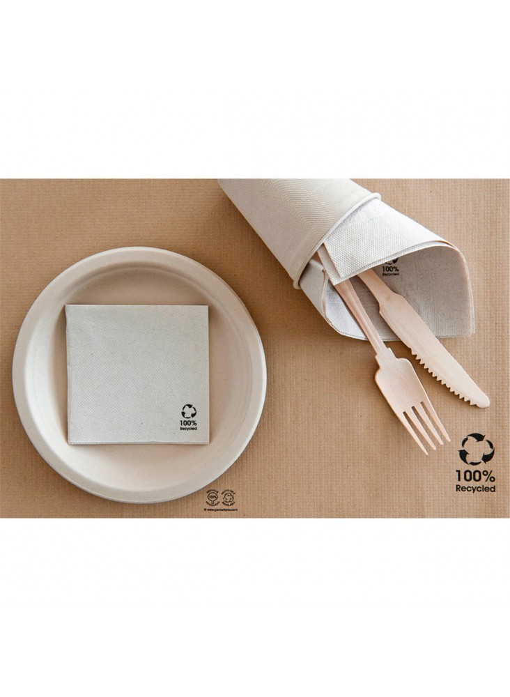 SERVIETTES ECOLABEL DOUBLE POINT 18 G/M2 33x33 CM BLEU MARINE OUATE (1200 UNITÉS) - REF. 138.40 main image 1