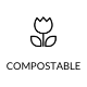 couvercle blanc bagasse compostable